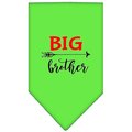 Mirage Pet Products Big BroTher Screen Print BandanaLime Green Small 66-199 SMLG